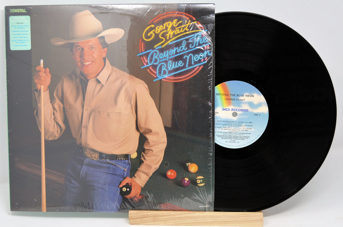 George Strait Beyond The Blue Neon Vinyl Record Album Lp Mca Joes Albums