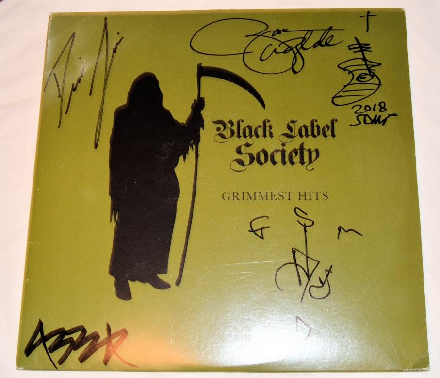 Black Label Society Vinyl Grimmest Hits Pic Discs Autographed Joes