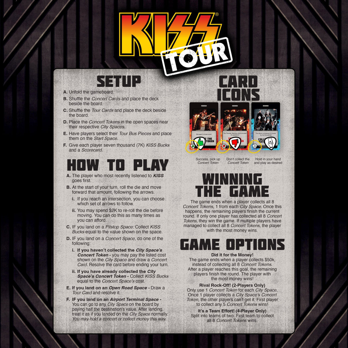 KISS - Tour Board Game