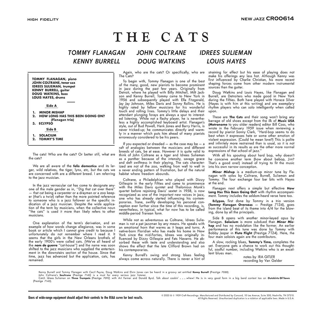 Coltrane, John/Flanagan - The Cats