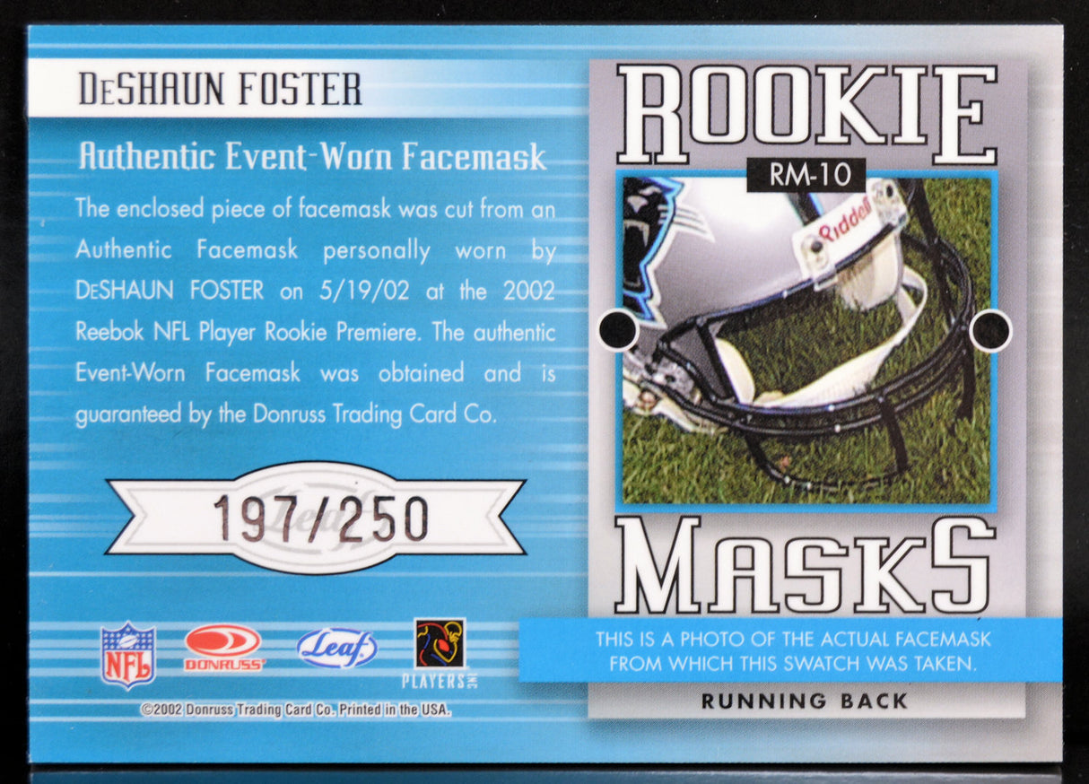 Foster, DeShaun - 2002 Leaf Rookie Masks #'s