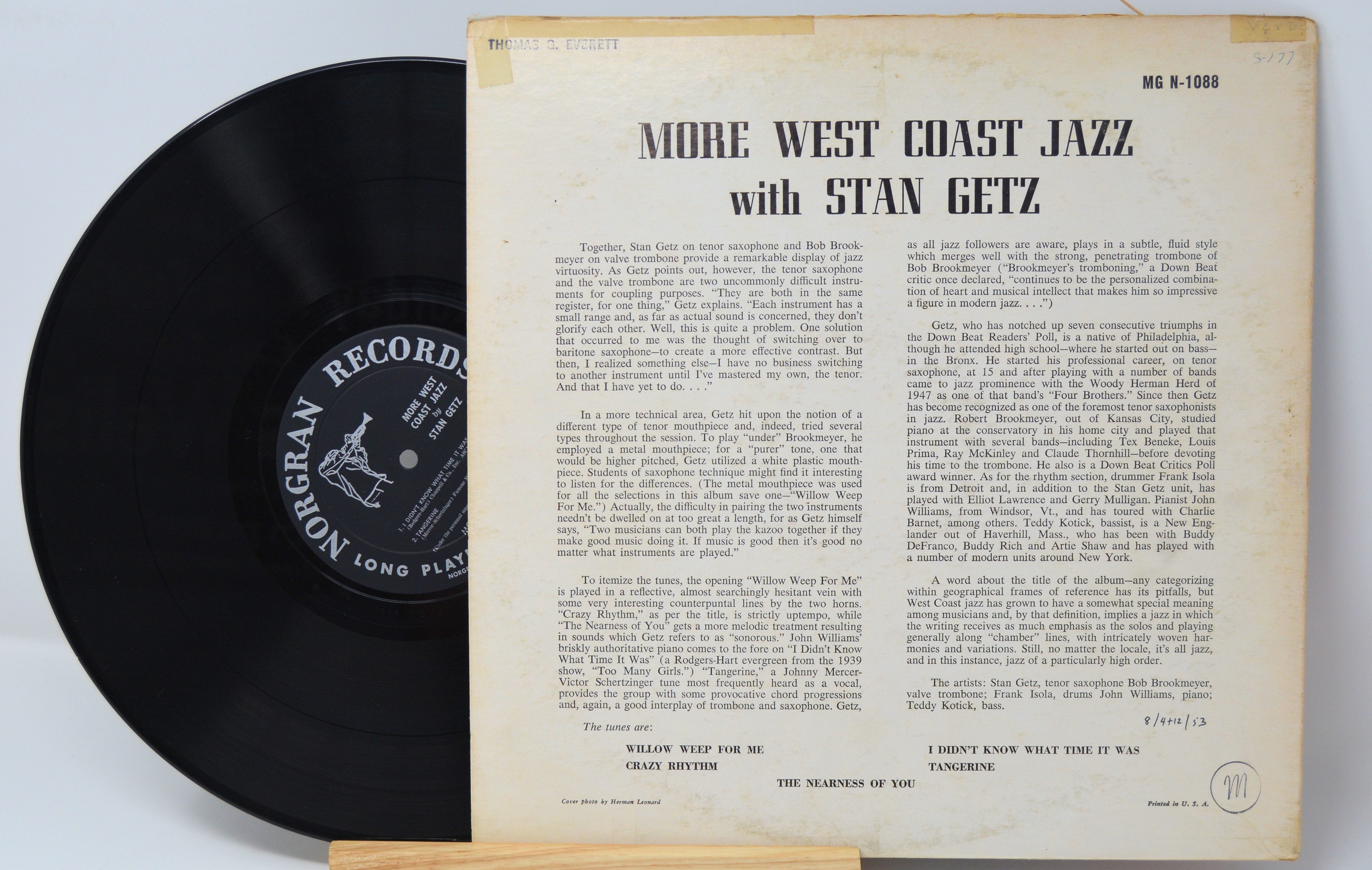 Getz, Stan - More West Coast Jazz