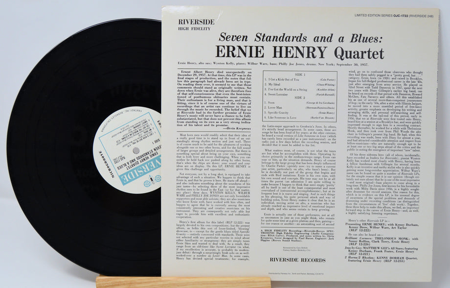 Ernie Henry - Seven Standards And A Blues, Vinyl Record Album LP