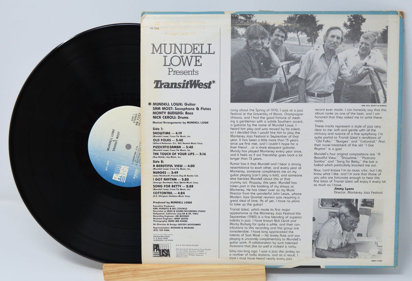 Mundell Lowe - Presents TransitWest, Vinyl Record Album LP, PAUSA – Joe ...