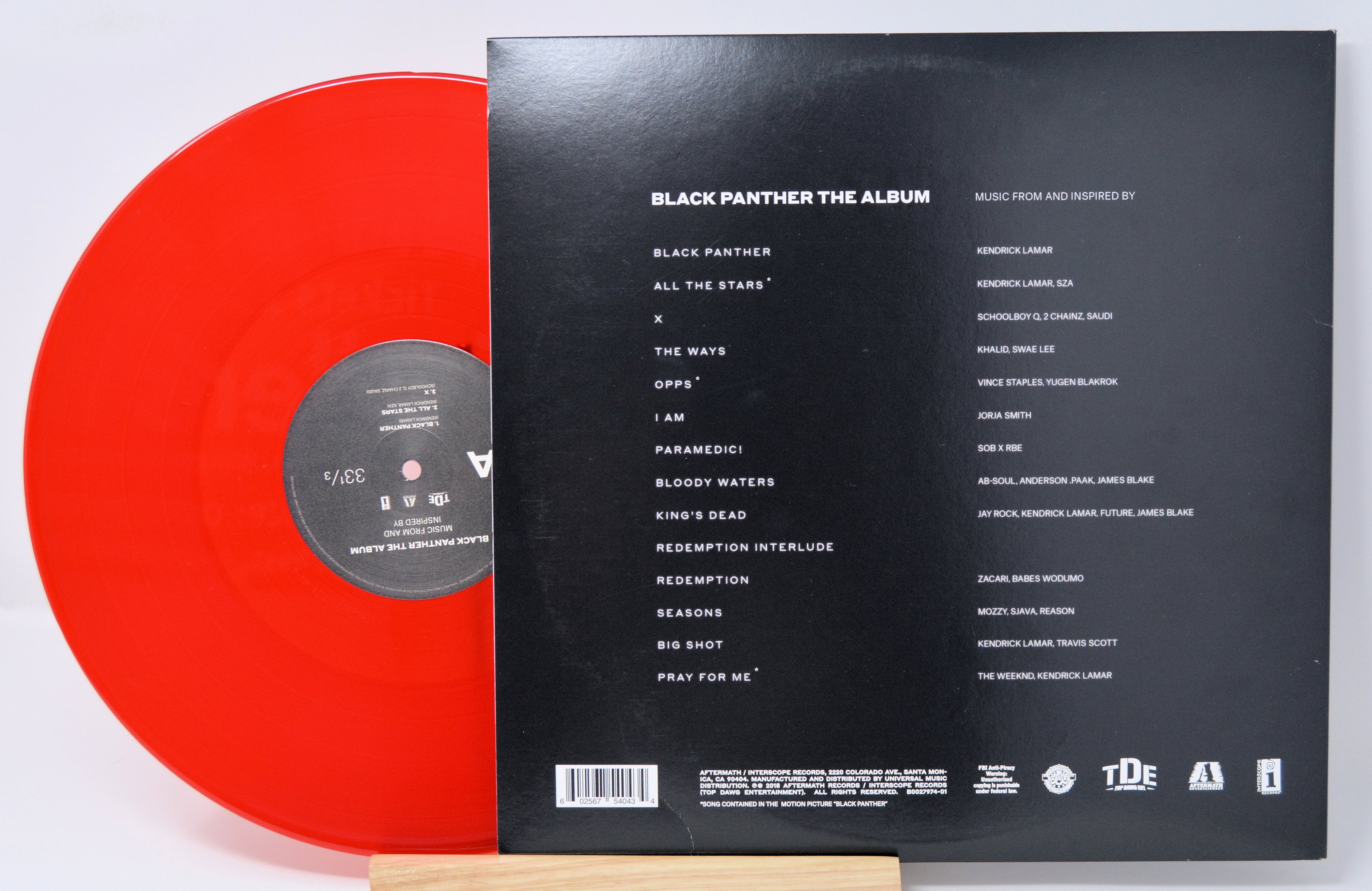 BLACK PANTHER - THE deals ALBUM [Kendrick Lamar/Exclusive Red LP] VINYL