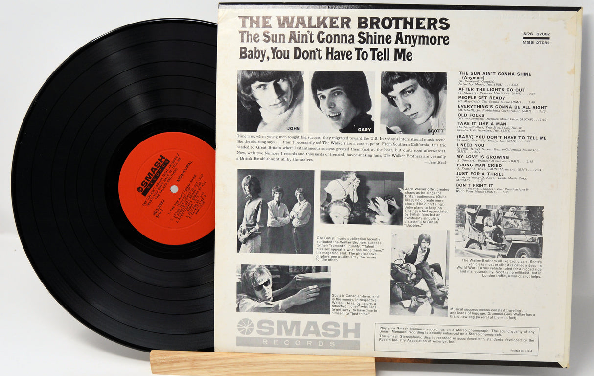 Walker Brothers- Sun Ain't Gonna Shine Anymore, Vinyl Record Album LP ...