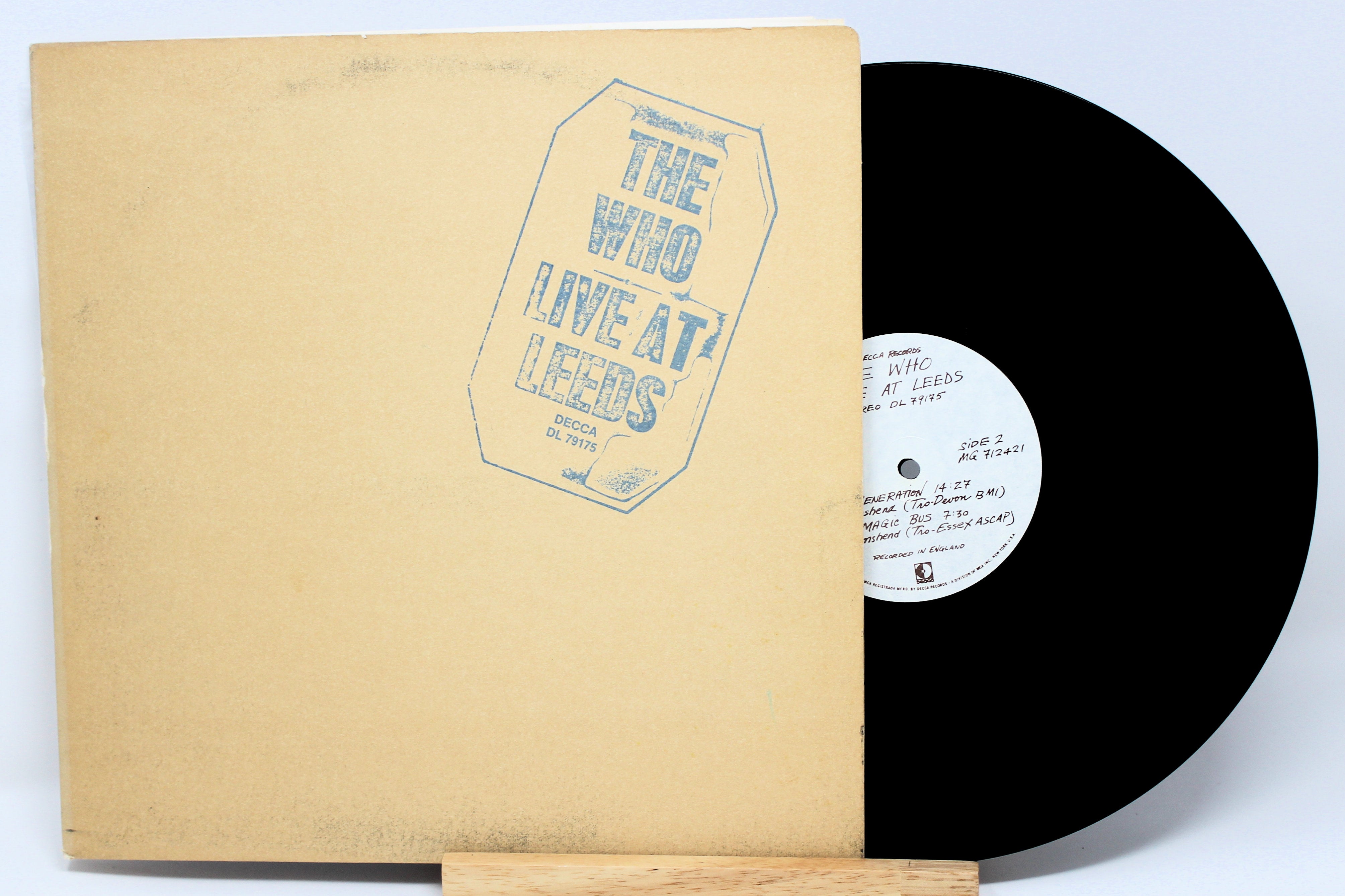 The Who - Live At Leeds, Vinyl Record Album LP, Decca DL 79175 – Joe's ...