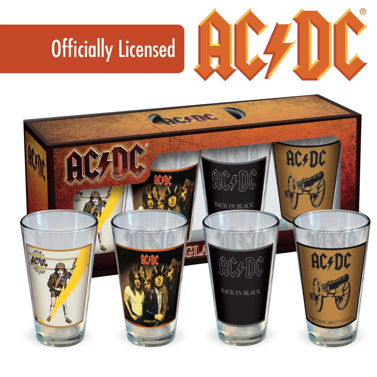 AC/DC - Pint Glass 4-pack