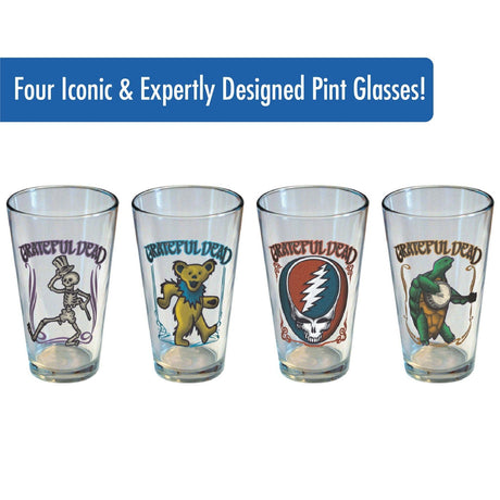 Grateful Dead - Pint Glass 4-Pack