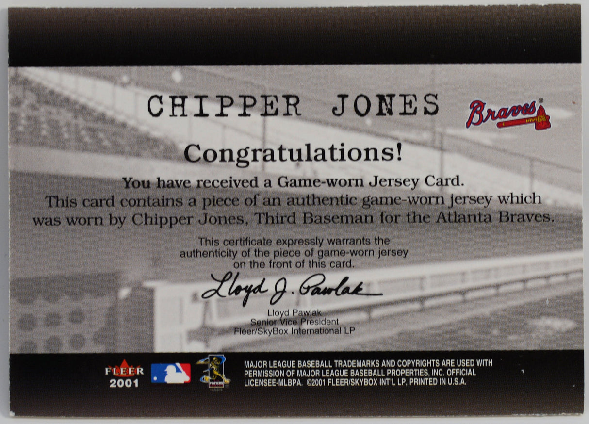 Jones, Chipper - 2001 Fleer Jersey Patch