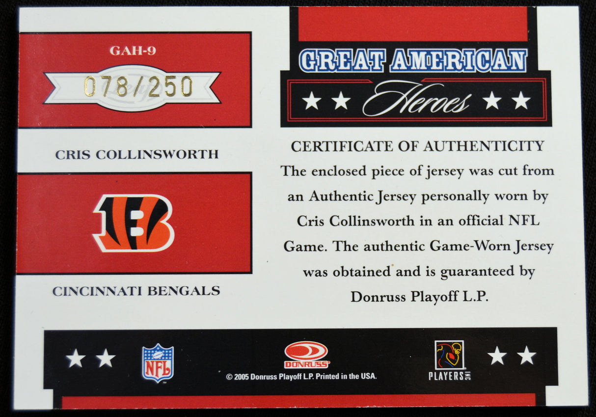 Collinsworth, Chris - 2005 Donruss Jersey