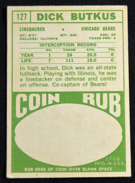 Butkus, Dick - 1968 Topps