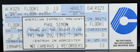 Simon, Paul - Backstage Pass & Ticket