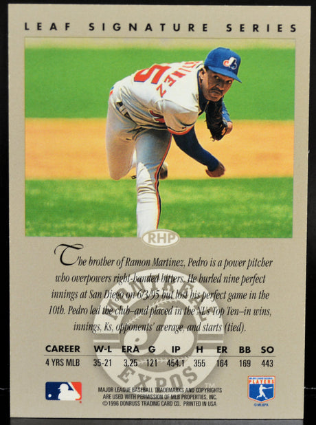 Martinez, Pedro - 1996 Leaf Signature