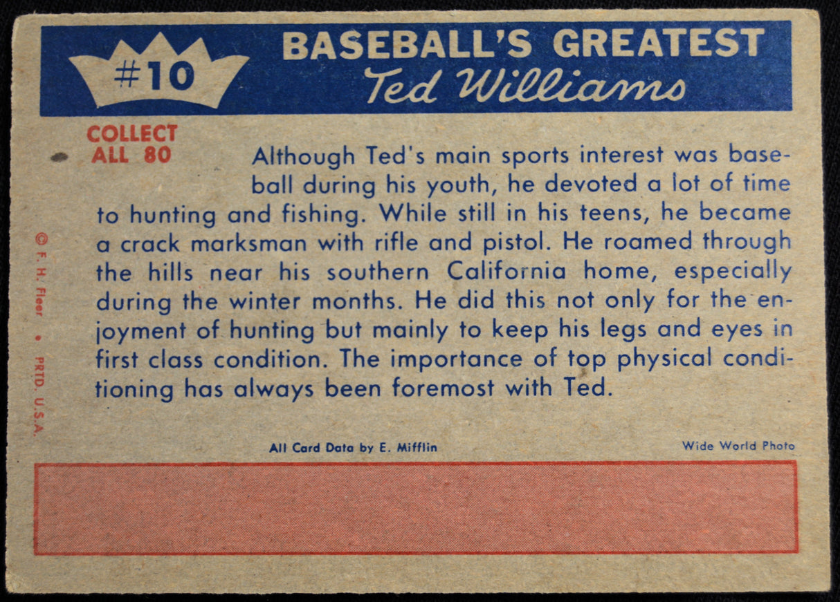 Williams, Ted - 1959 Fleer #10