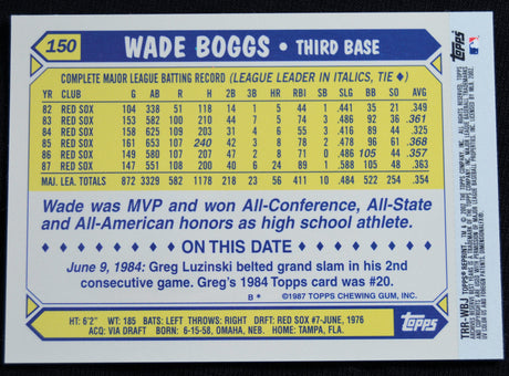 Boggs, Wade - Jersey Archives Refractor