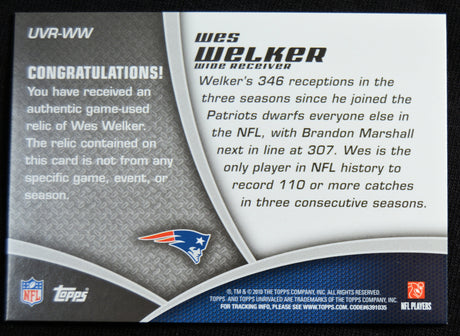 Welker, Wes - 2010 Unrivaled Jersey