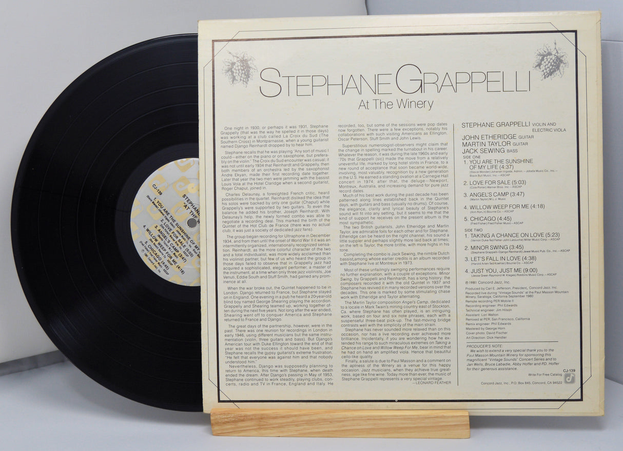 Grappelli, Stephane - At The Winery