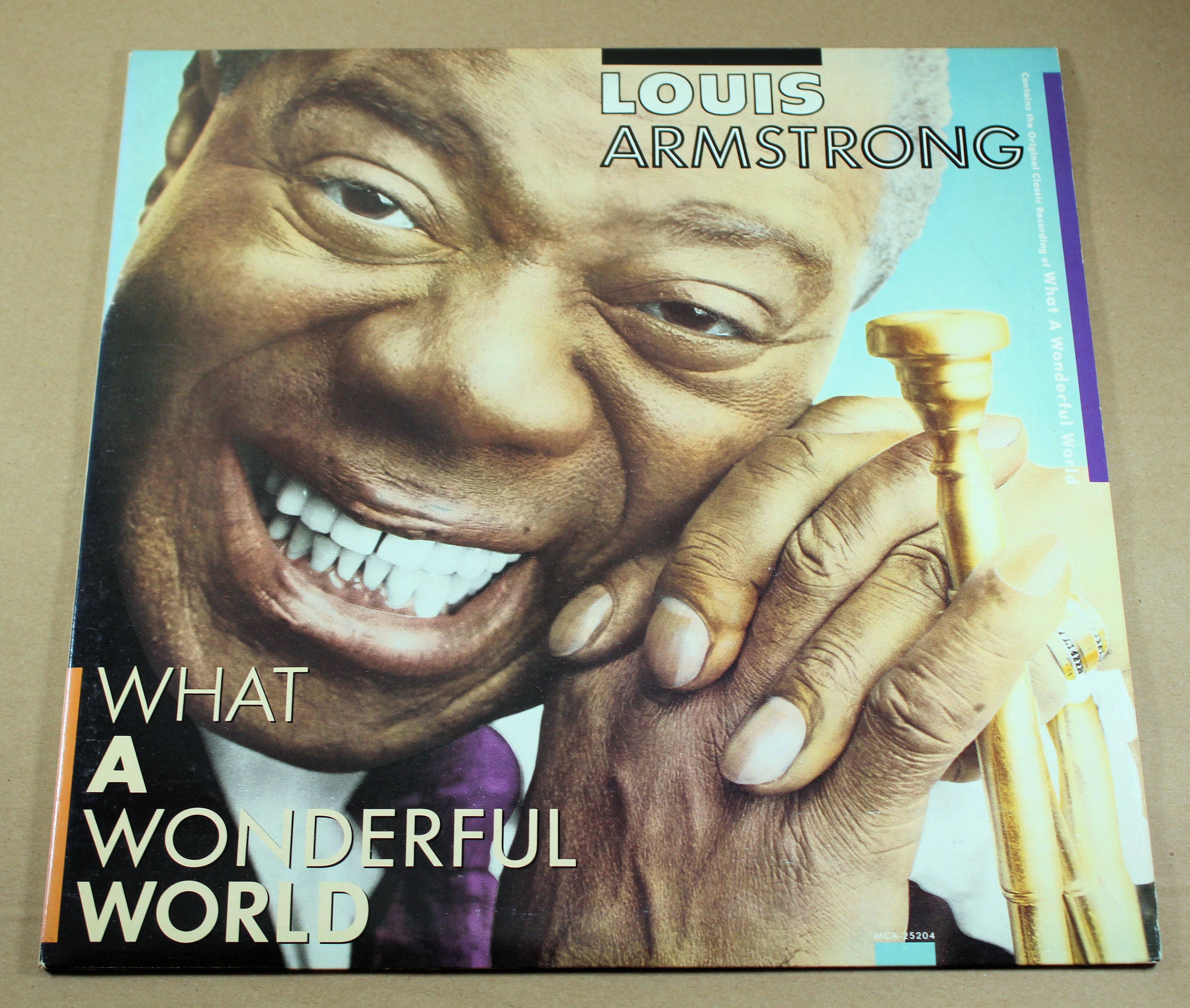 Louis Armstrong What A Wonderful World Album Cover T-Shirt White