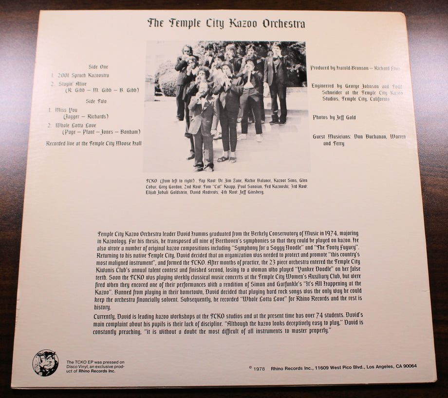 Temple City Kazoo Orchestra - Some Kazoos – Joe's Albums