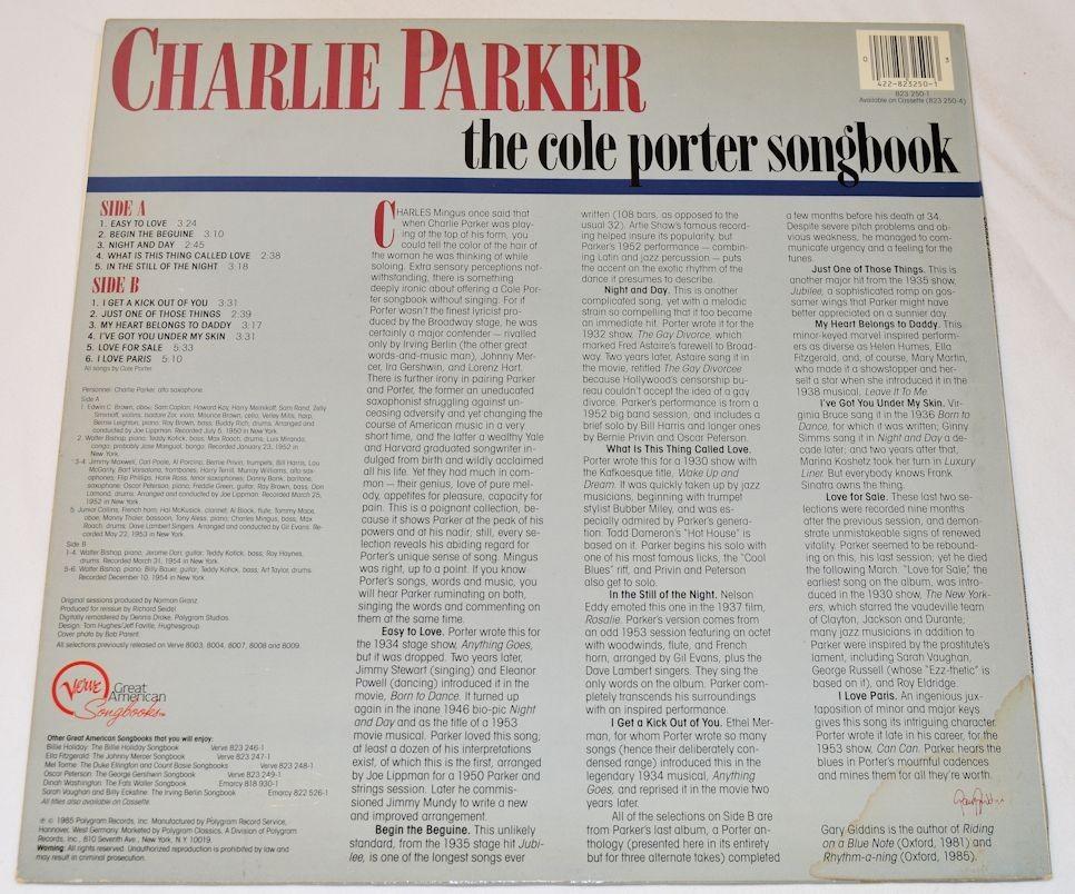 Parker, Charlie - Cole Porter Songbook