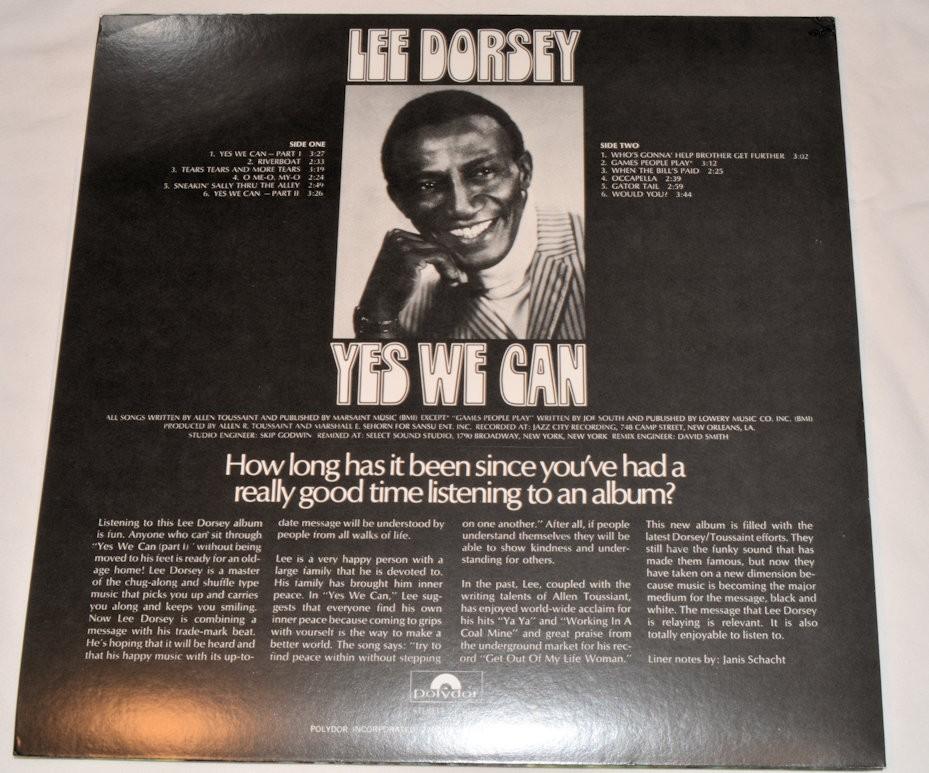 Dorsey, Lee - Yes We Can – Joe's Albums