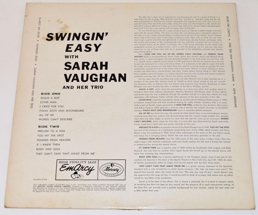 Vaughan, Sarah - Swingin Easy